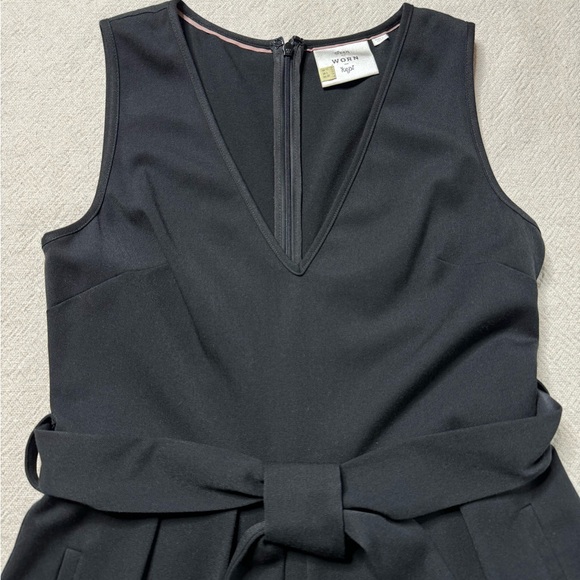 Anthropologie Black Vneck Wide Leg Jumpsuit 6 - Picture 4 of 6